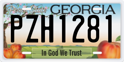 GA license plate PZH1281