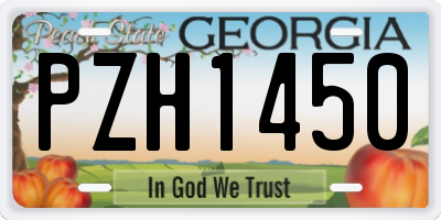 GA license plate PZH1450