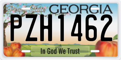 GA license plate PZH1462