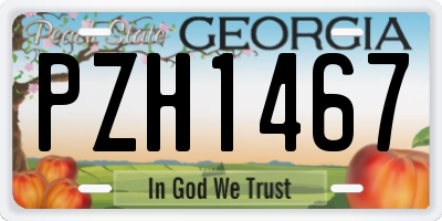 GA license plate PZH1467