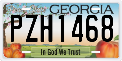 GA license plate PZH1468