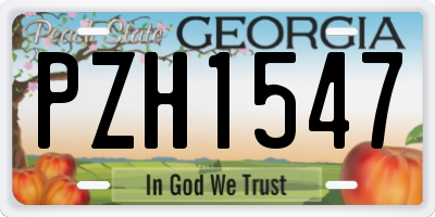GA license plate PZH1547