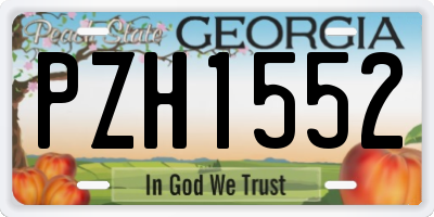 GA license plate PZH1552