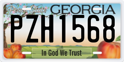 GA license plate PZH1568