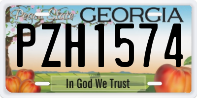 GA license plate PZH1574