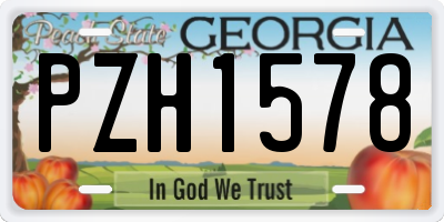 GA license plate PZH1578