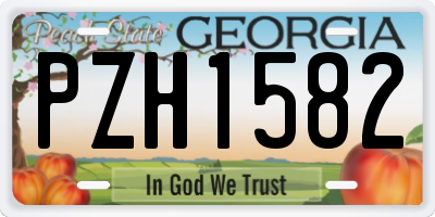 GA license plate PZH1582