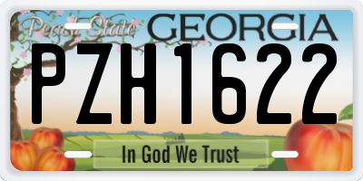 GA license plate PZH1622