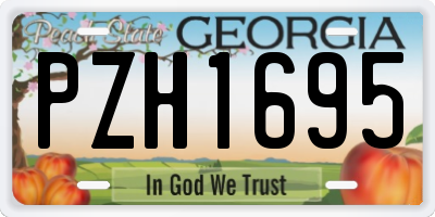 GA license plate PZH1695
