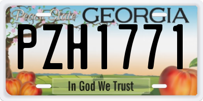 GA license plate PZH1771