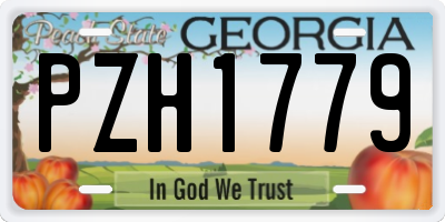 GA license plate PZH1779