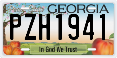 GA license plate PZH1941