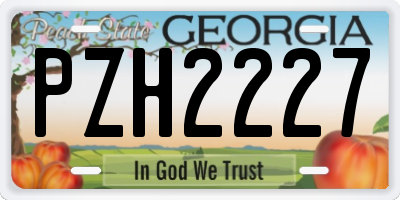 GA license plate PZH2227