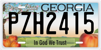 GA license plate PZH2415