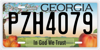 GA license plate PZH4079