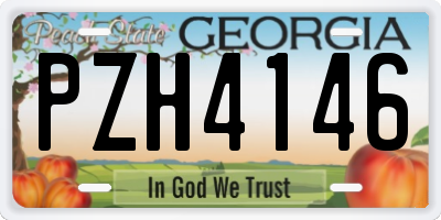 GA license plate PZH4146