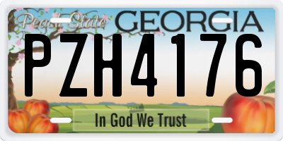 GA license plate PZH4176