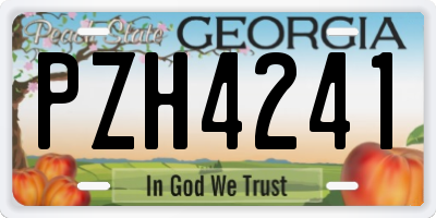 GA license plate PZH4241