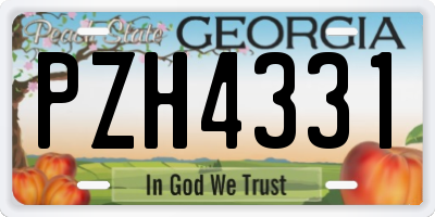 GA license plate PZH4331