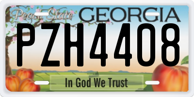 GA license plate PZH4408