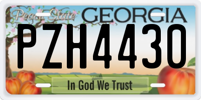 GA license plate PZH4430