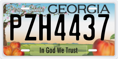 GA license plate PZH4437