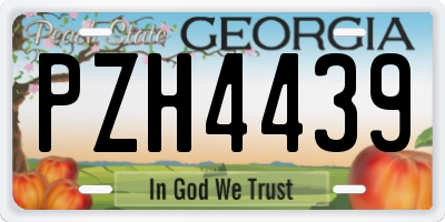 GA license plate PZH4439
