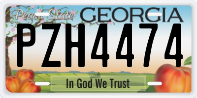 GA license plate PZH4474