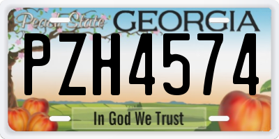 GA license plate PZH4574