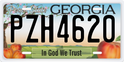 GA license plate PZH4620