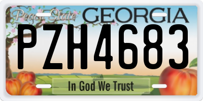 GA license plate PZH4683