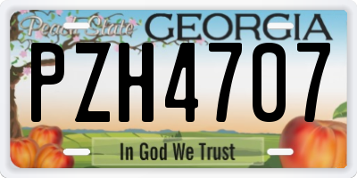 GA license plate PZH4707