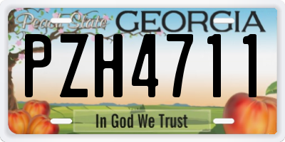GA license plate PZH4711