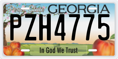 GA license plate PZH4775