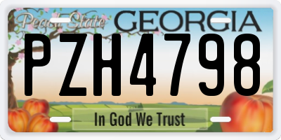GA license plate PZH4798