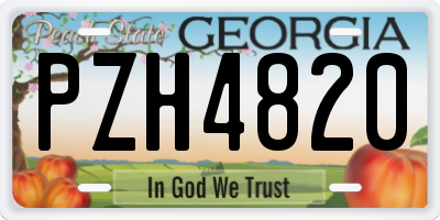 GA license plate PZH4820