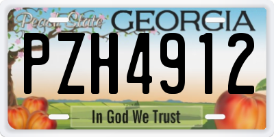 GA license plate PZH4912