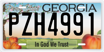 GA license plate PZH4991