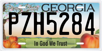 GA license plate PZH5284