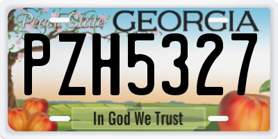 GA license plate PZH5327