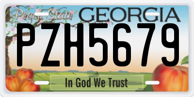 GA license plate PZH5679