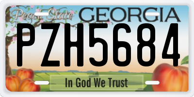 GA license plate PZH5684