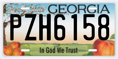 GA license plate PZH6158