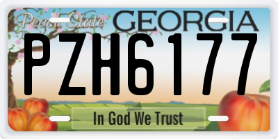 GA license plate PZH6177