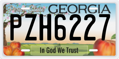 GA license plate PZH6227