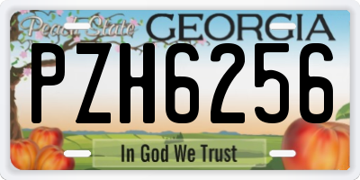 GA license plate PZH6256
