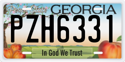 GA license plate PZH6331