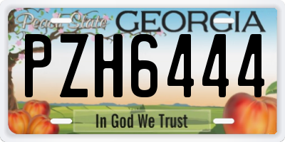 GA license plate PZH6444