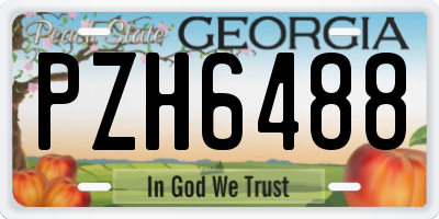 GA license plate PZH6488