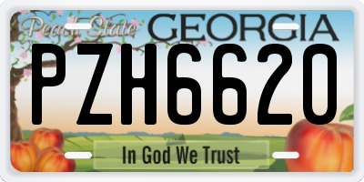 GA license plate PZH6620